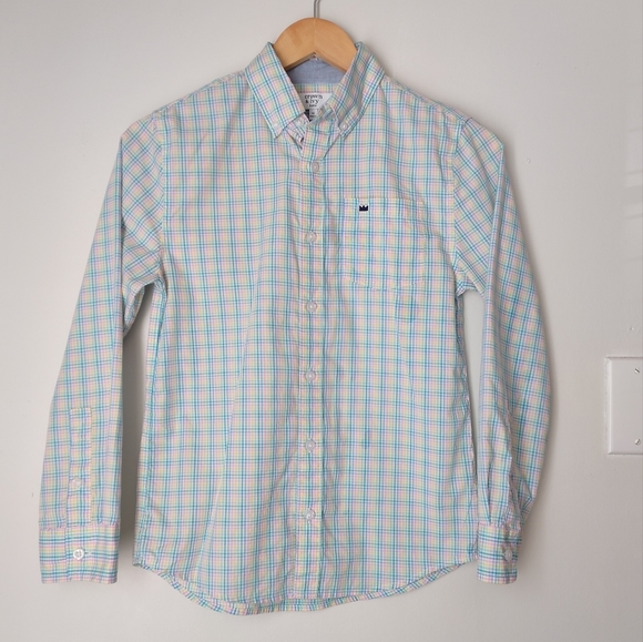 Crown & Ivy Boys M Long Sleeve Plaid  Button Down Shirt - Picture 2 of 6